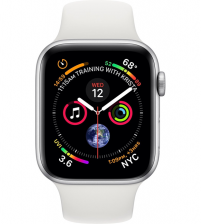 Apple Watch Series 4 40mm Cellular + GPS - Zilver Aluminium Zwarte Sportband